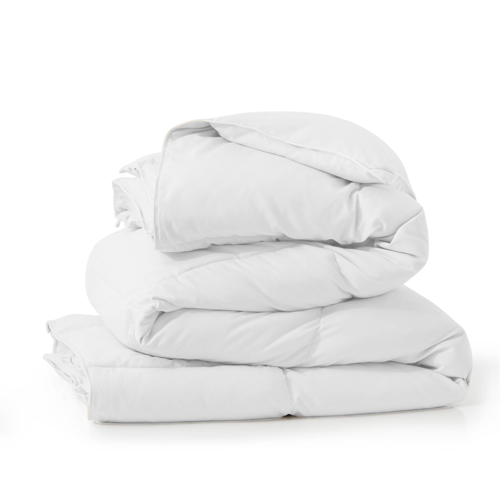 Alt View 1. Peace Nest - Peace Nest Lightweight White Goose Down Feather Fiber Comforter Duvet Insert, White, California King - White.