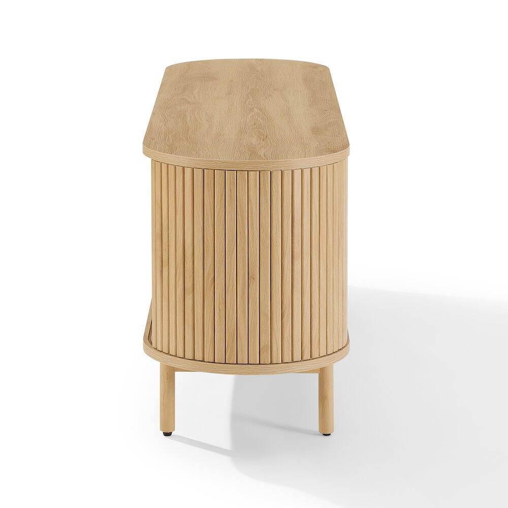 Alt View 2. Crosley Furniture - Ambrose Record Player Cabinet With Vinyl Storage - Ash.