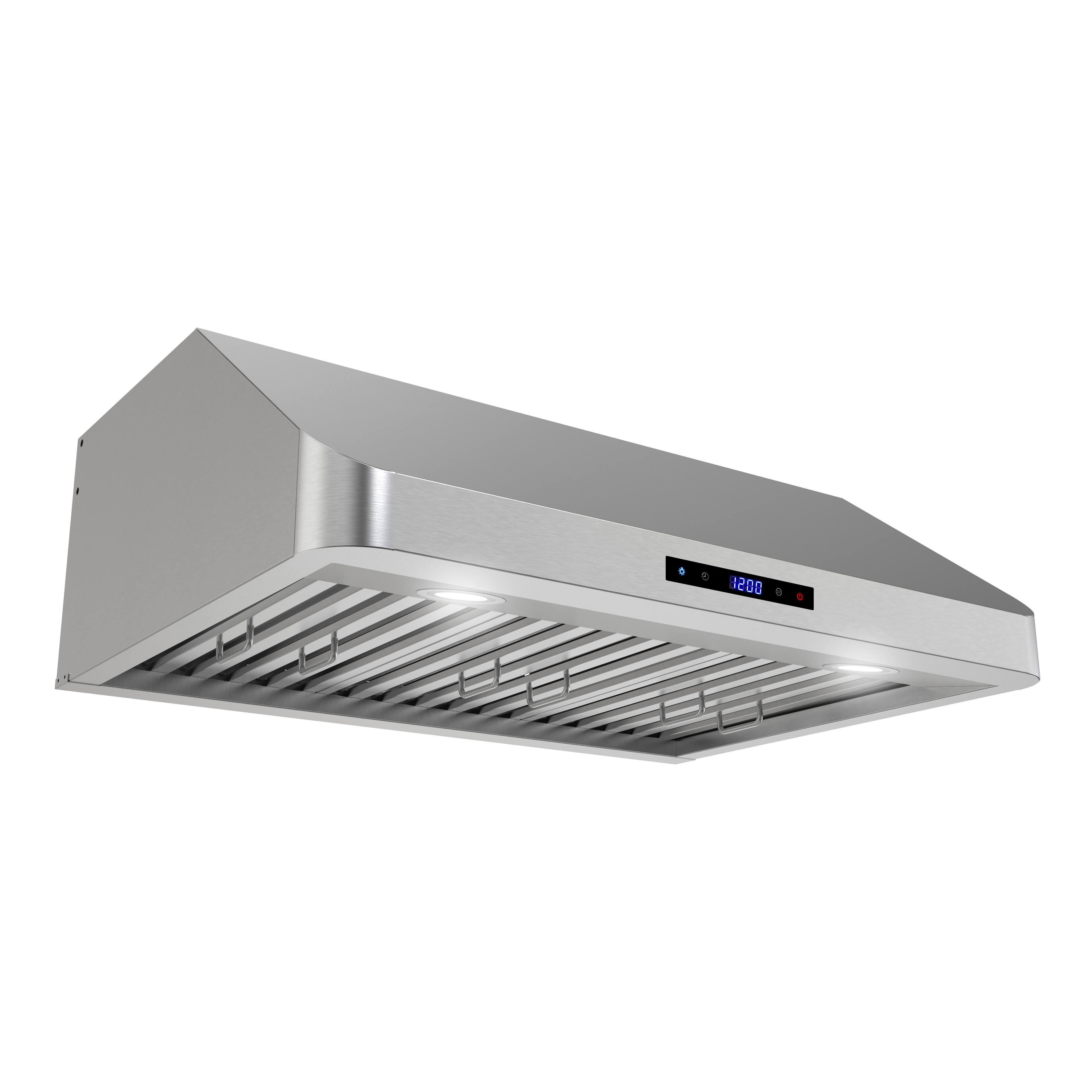 Alt View 1. Streamline - 30 in. Merlara Convertible Undermount 406 CFM Range Hood, Baffle Filters, Touchpad Control, LED Lights - Brushed Stainless Steel.