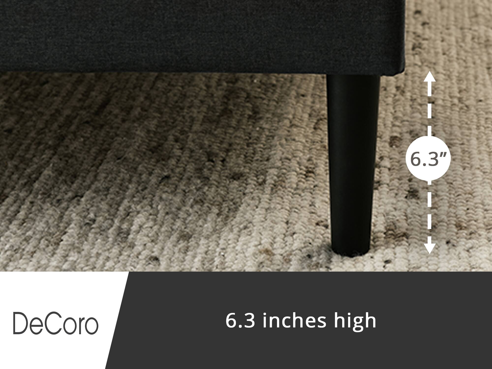 DeCoro  
6.3 inches high