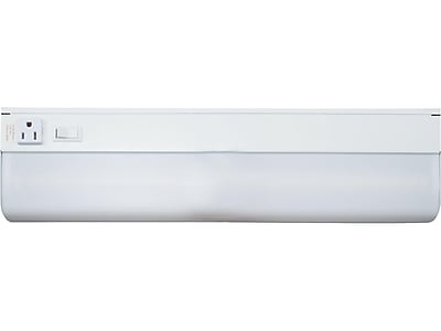 Front. Ledu - Fixtures Fluorescent Tube Strip Light, 18" - White.