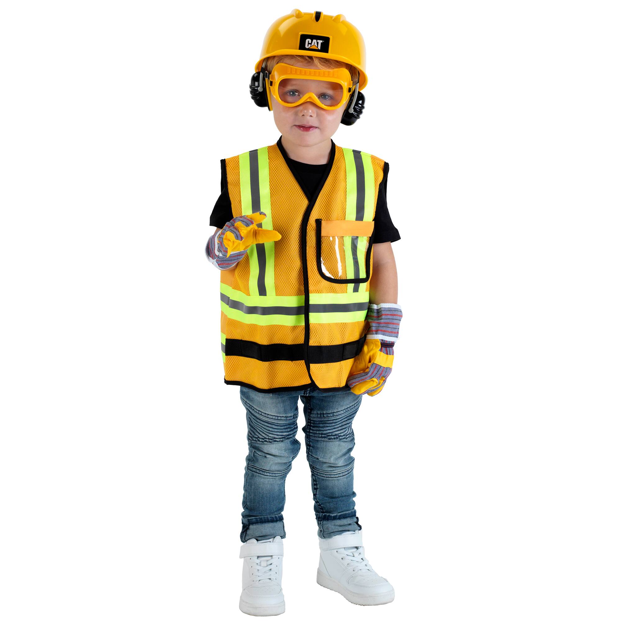 Alt View 2. Klein - CAT: Construction Worker Vest - Yellow & Black - 5pc Set, Ags 3+.