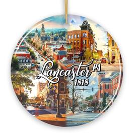 OrnamentallyYou - Artistic Lancaster Pennsylvania Ornament Beautiful Amish Cultures Christmas Gift Version 1 - Multi-colored
