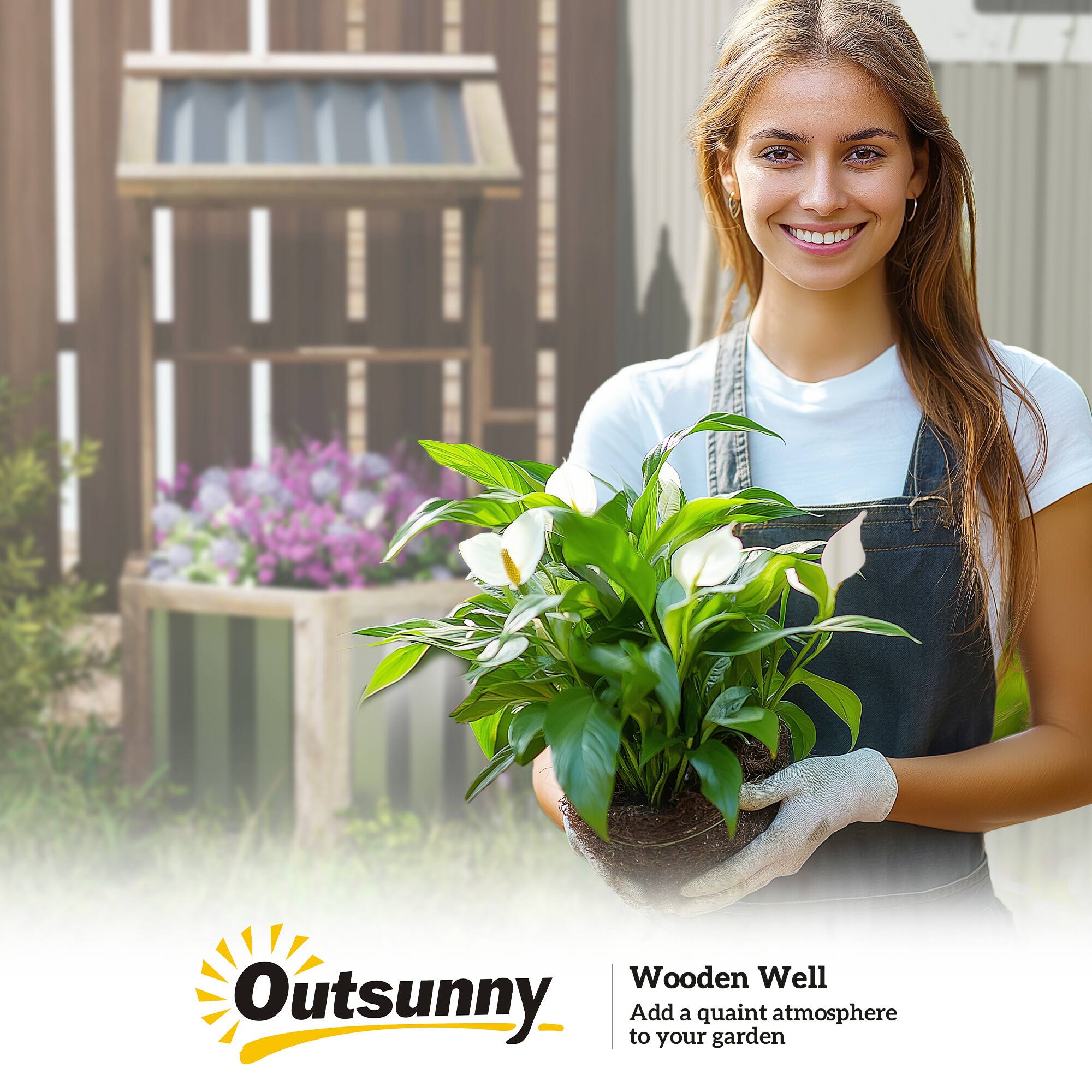 Wooden Well  
Outsunny  
Add a quaint atmosphere to your garden