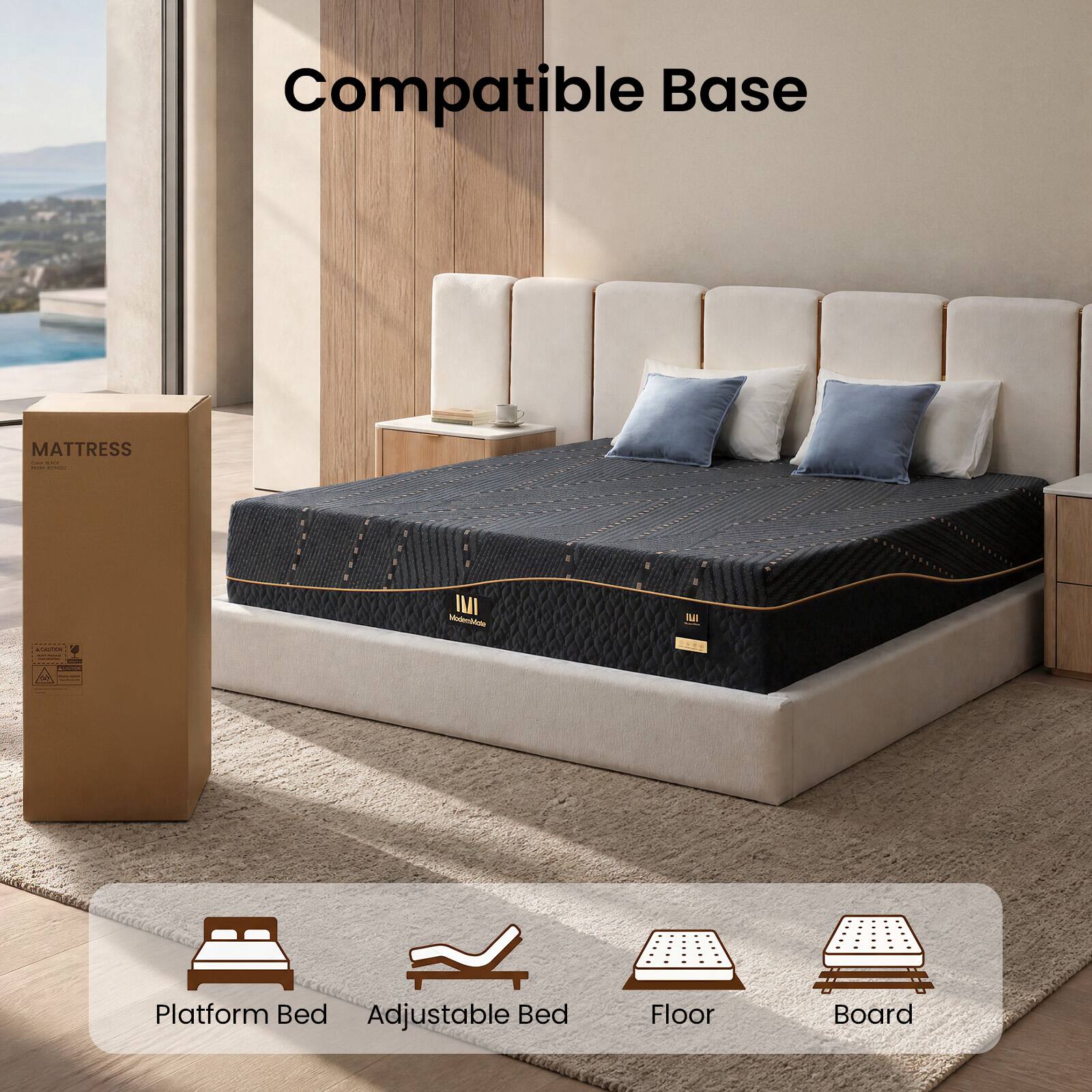 Compatible Base MATTRESS - Platform Bed Adjustable Bed Floor Board