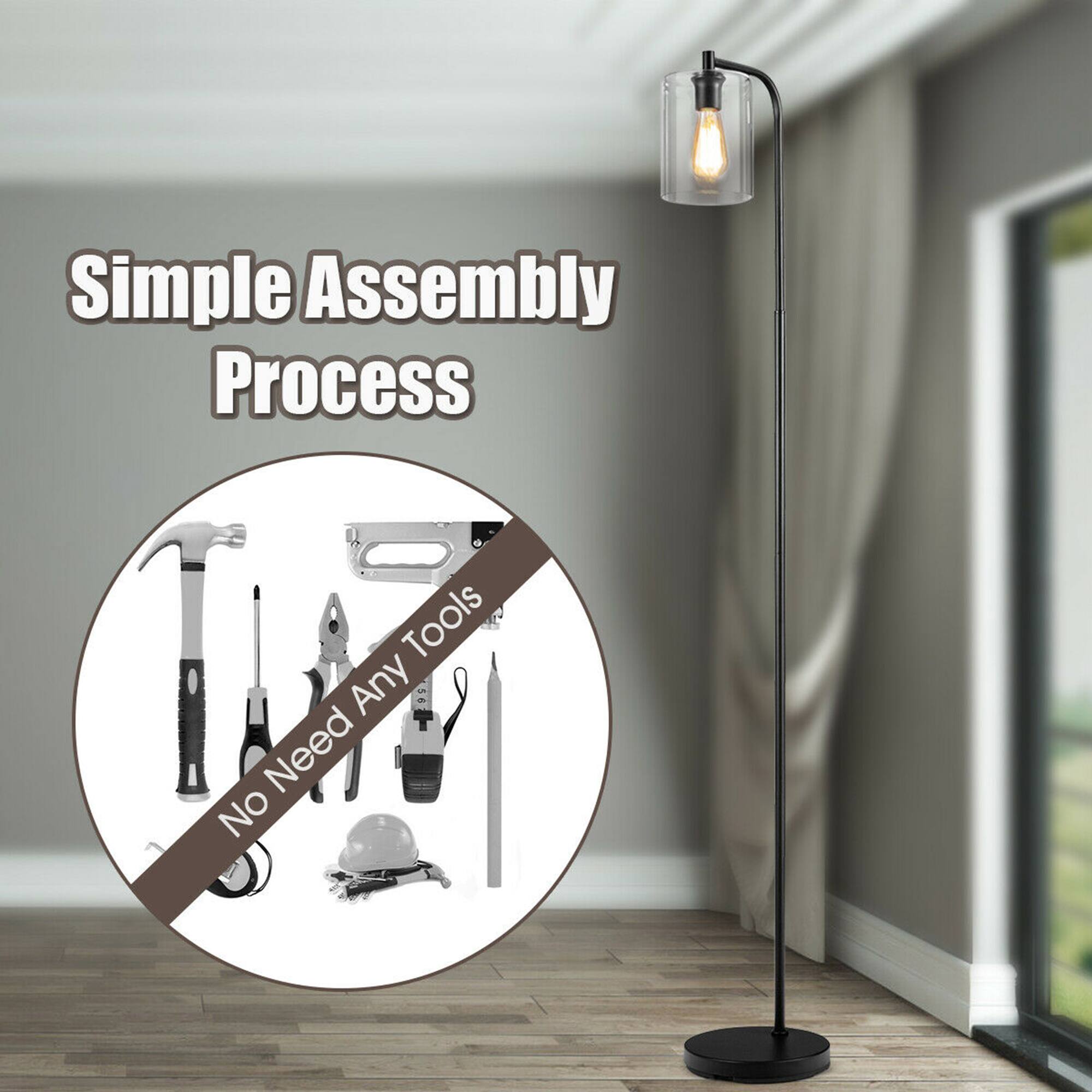 Simple Assembly Process  
No Need Any Tools