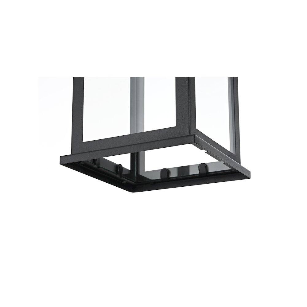Alt View 1. Elegant Lighting - Mercer 7 inch Outdoor Pendant in Black - Black.