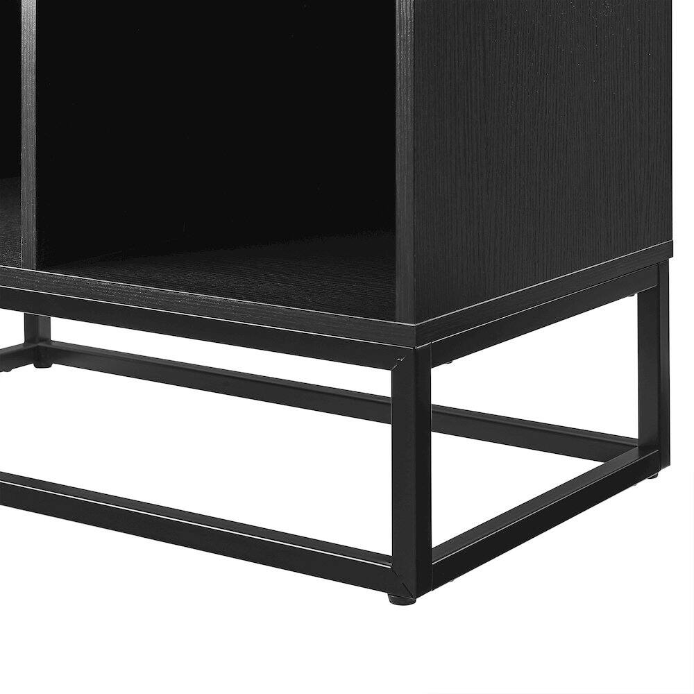 Alt View 6. Crosley Furniture - Enzo Medium Vinyl Record Storage Stand - Black.