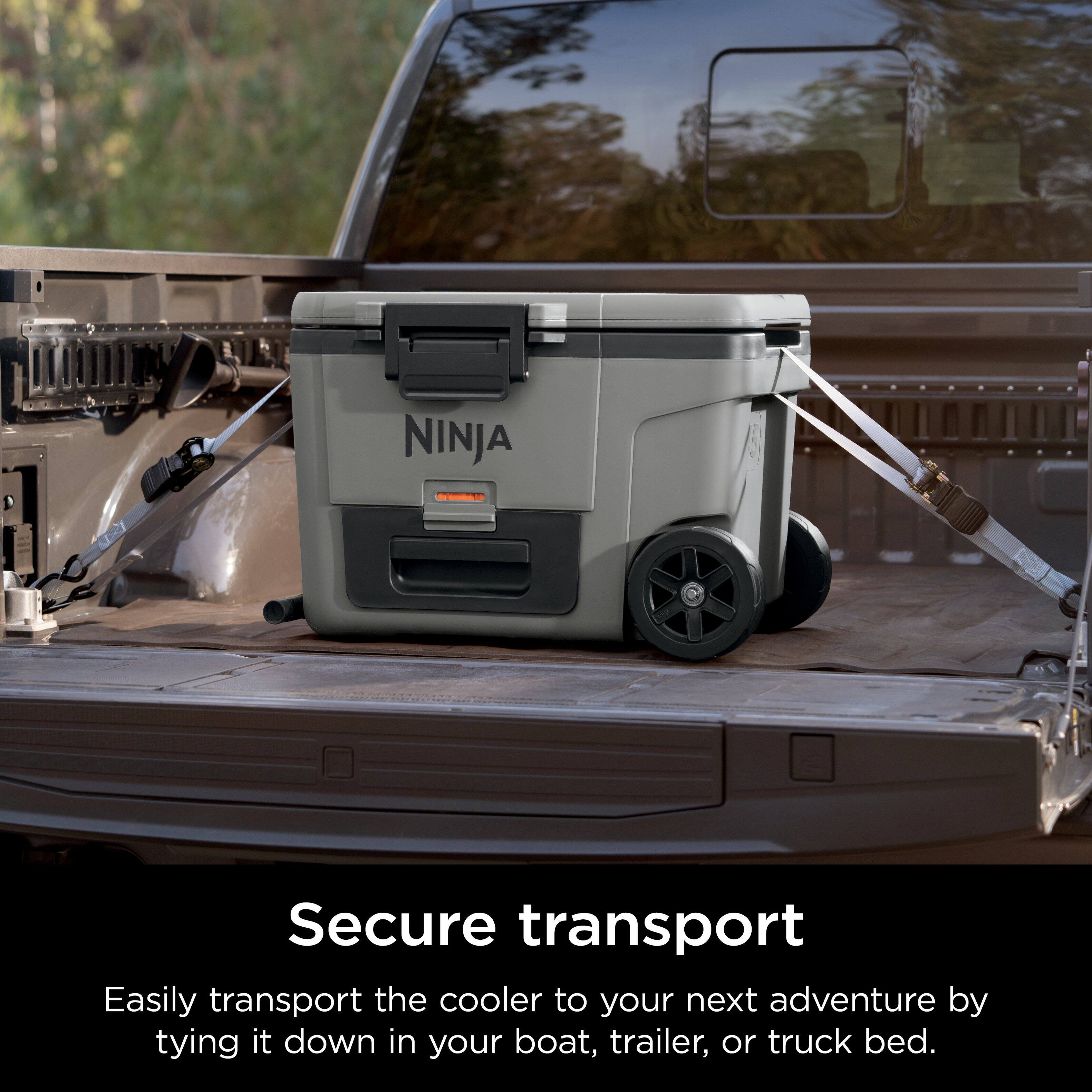 Secure transport - Easily transport the cooler to your next adventure by tying it down in your boat, trailer, or truck bed.