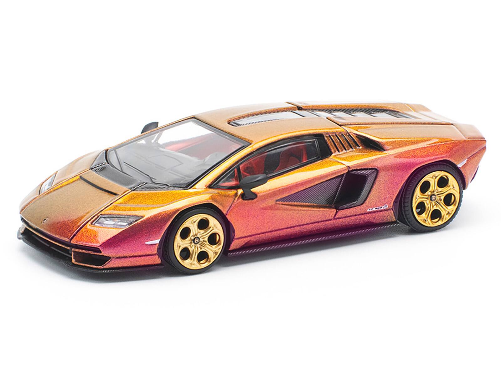 Alt View 1. Pop Race - Lamborghini Countach LPI 800-4 Blu Hal Metallic 1/64 Die Cast Model Car by Pop Race.