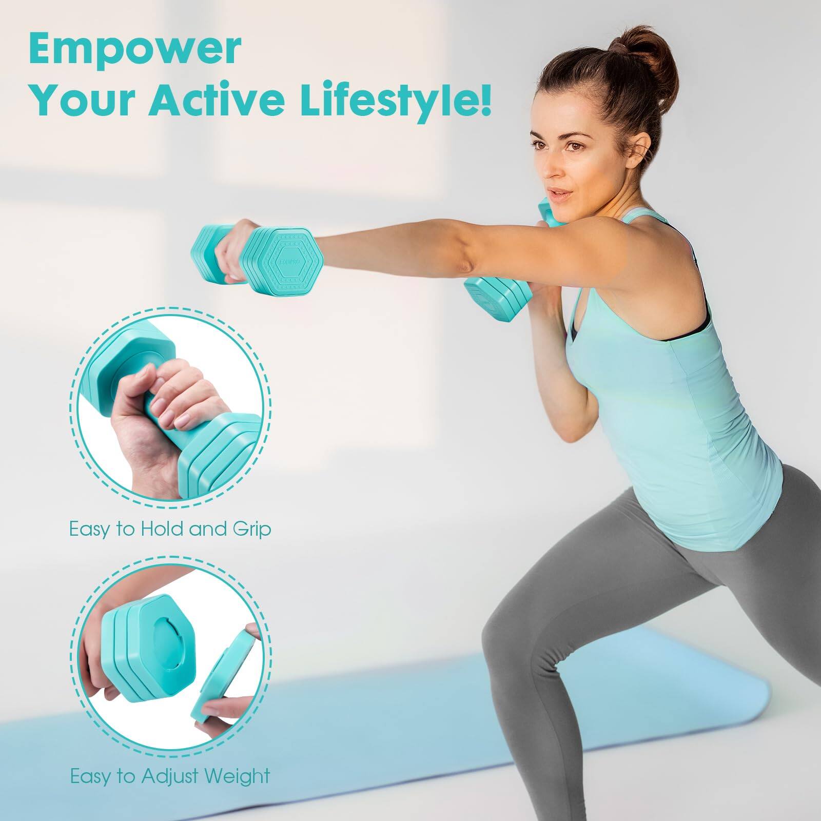 Empower Your Active Lifestyle!

Easy to Hold and Grip

Easy to Adjust Weight
