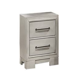 Loheer - Modern Farmhouse Nightstand, Wood Bedside Table, 22-Inch Wide - Antique White