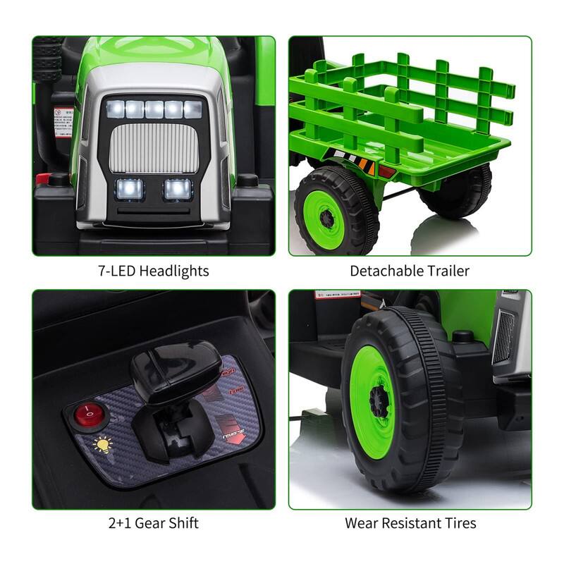 7-LED Headlights  
Detachable Trailer  
2+1 Gear Shift  
Wear Resistant Tires