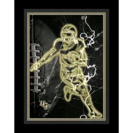 Fan Creations - UCF Knights 12'' x 16'' Framed Neon Player Print - Black