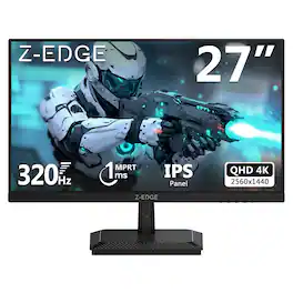 Z-Edge - 27" 2K QHD 2560 x 1440 320 Hz 1 ms Flat-Panel Fast IPS Gaming Monitor - Black