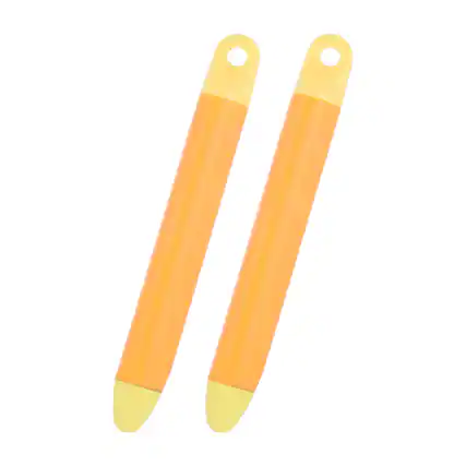 Front. Unique Bargains - 2pcs High Sensitivity Universal Stylus Pens for Touch Screen Devices, Phone, Tablet, Laptop - Orange.