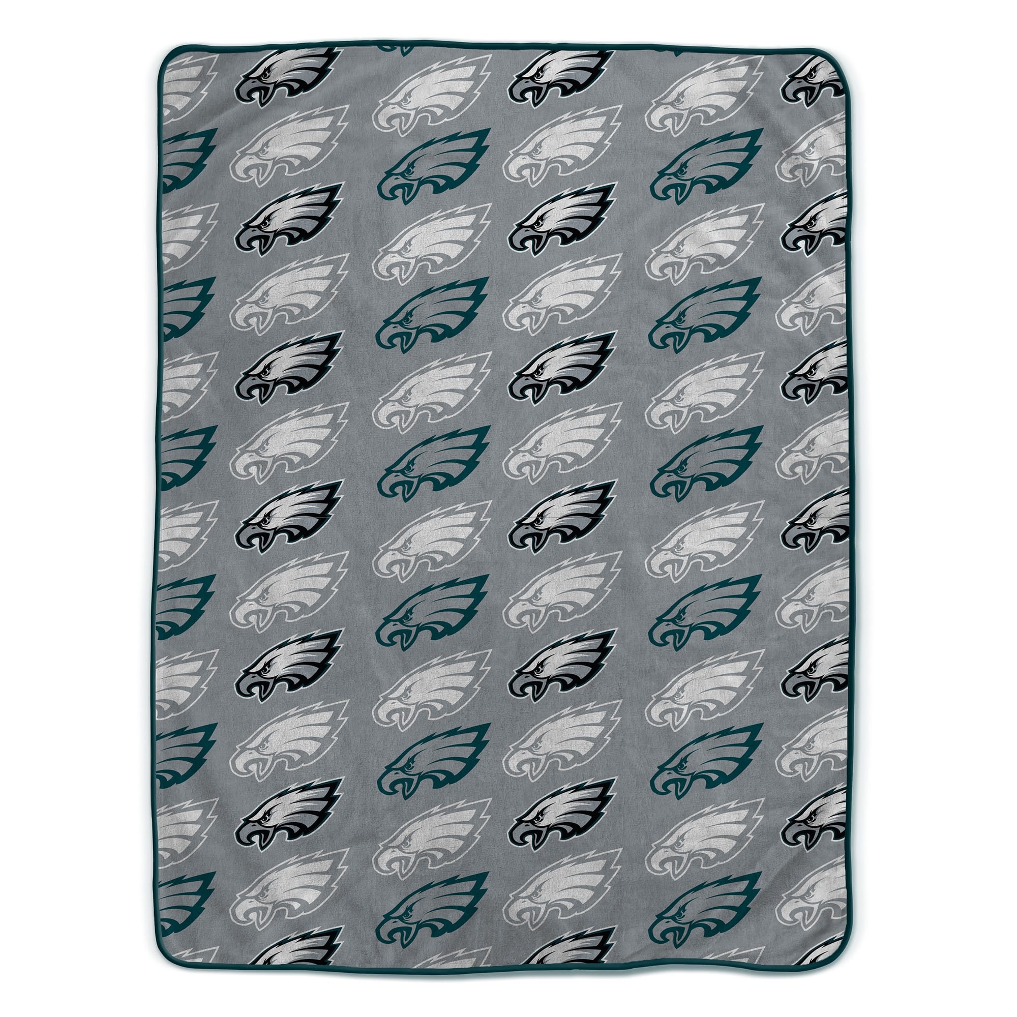 Front. Pegasus - Philadelphia Eagles 66" x 95" Oversized Logo Roll Ultra Cozy Blanket - Multicolor.
