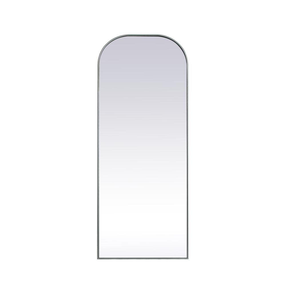 Alt View 7. Elegant Decor - Metal Frame Arch Full Length Mirror 28x74 Inch in Silver - Silver.
