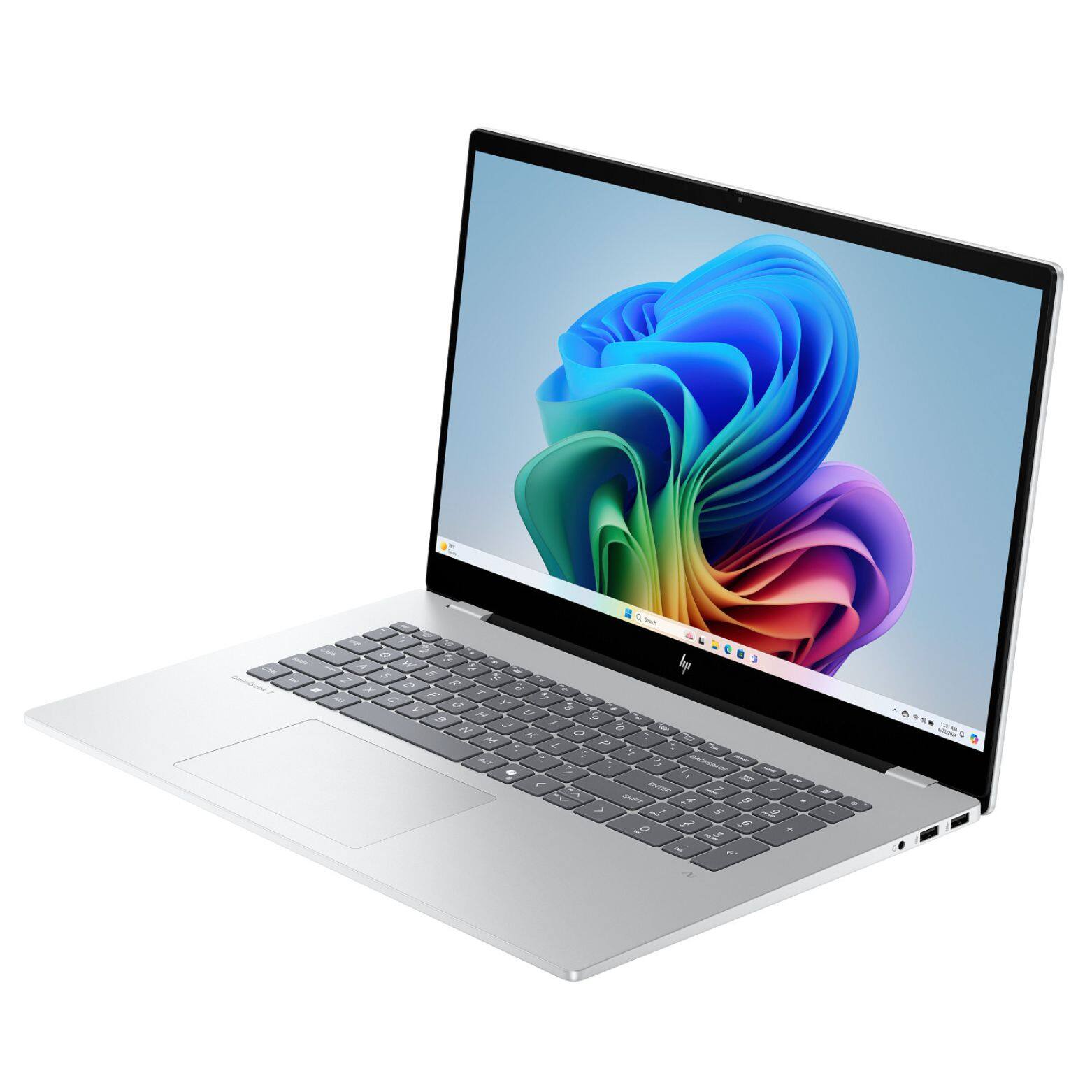 Alt View 1. HP - OmniBook 7 17.3" FHD Touch Copilot+ Intel Ultra 7 258V 3.7 GHz up to 4.8 GHz 32GB RAM 1TB SSD RTX 4050 Windows 11 Home - Silver.