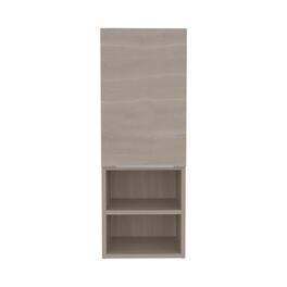 TuHome - Mila Bathroom Cabinet, Two Interior Shelves, Two External Shelves, Single Door Cabinet - Light Gray