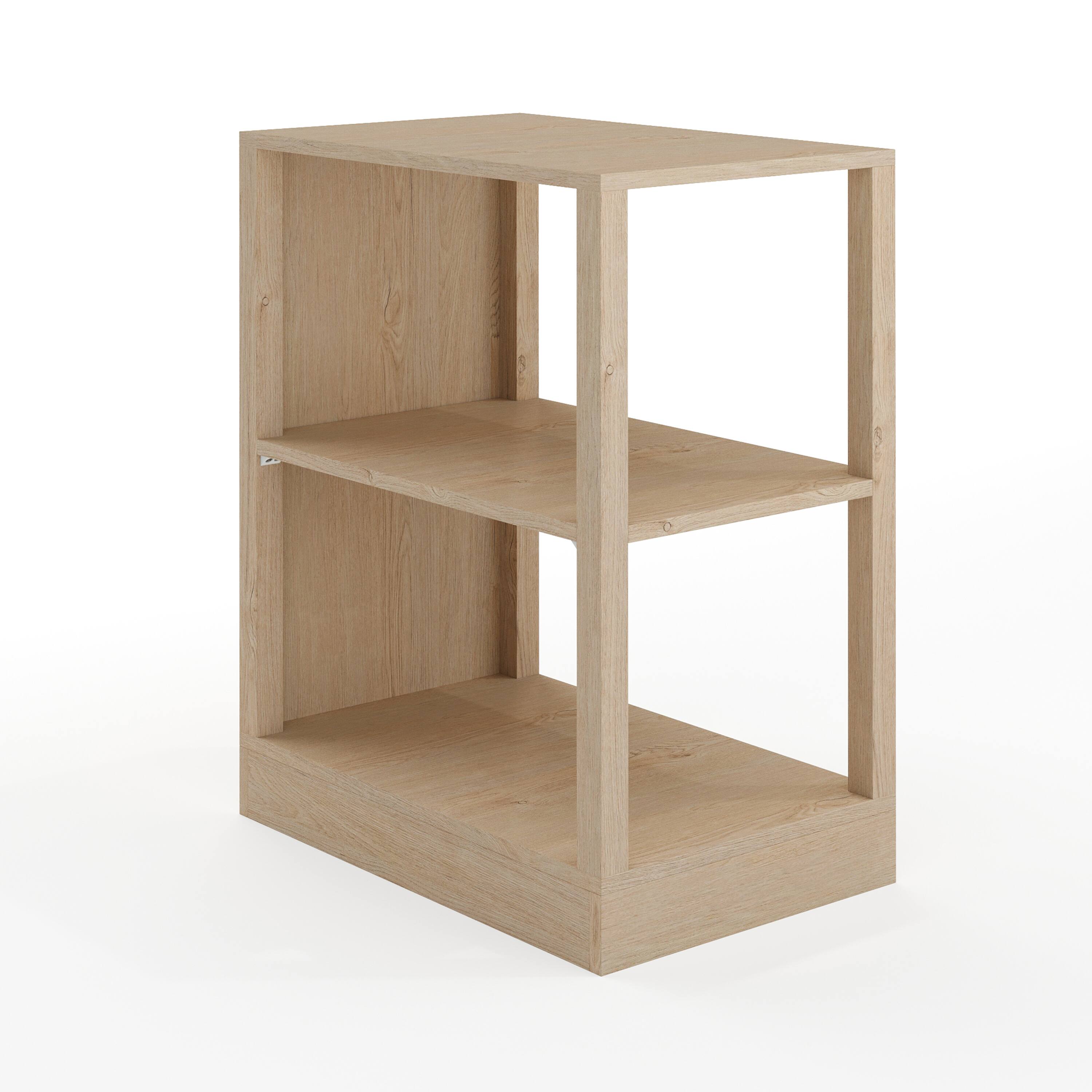 Alt View 1. Martha Stewart - Kayden Home Office Modular 2 Tier Open Bookshelf - Light Natural.