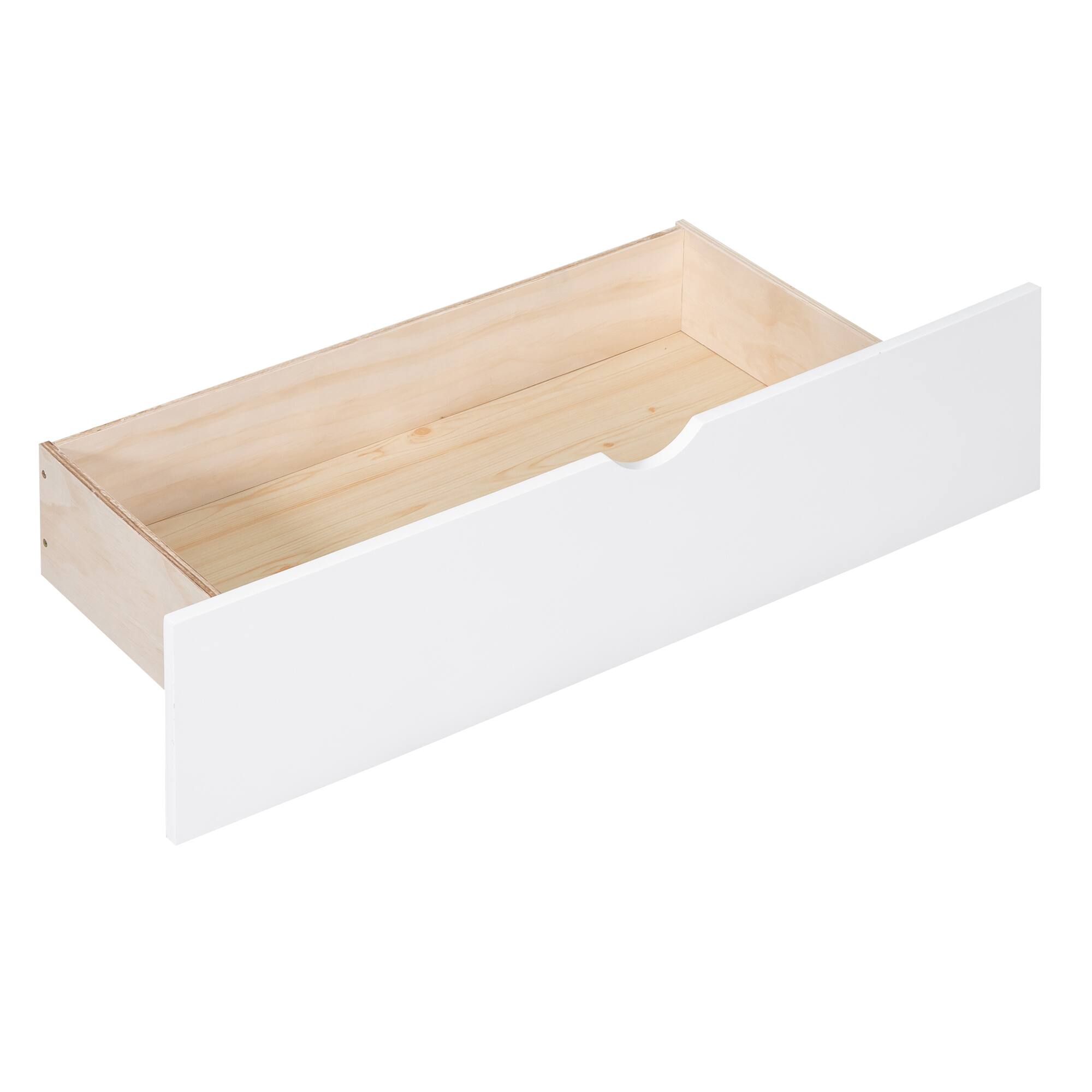 Alt View 3. Aukfa - Twin over Twin Bunk Bed With 2 Drawers and Multi-layer Cabinet - White.