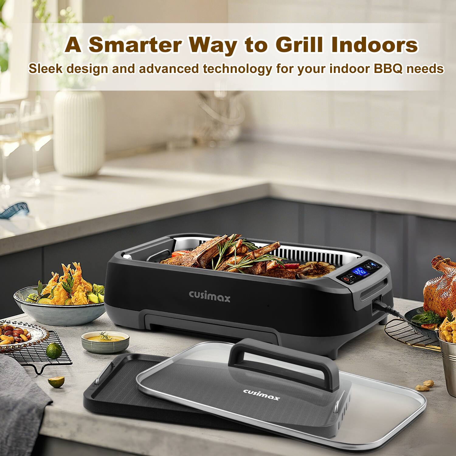 A Smarter Way to Grill Indoors  
Sleek design and advanced technology for your indoor BBQ needs