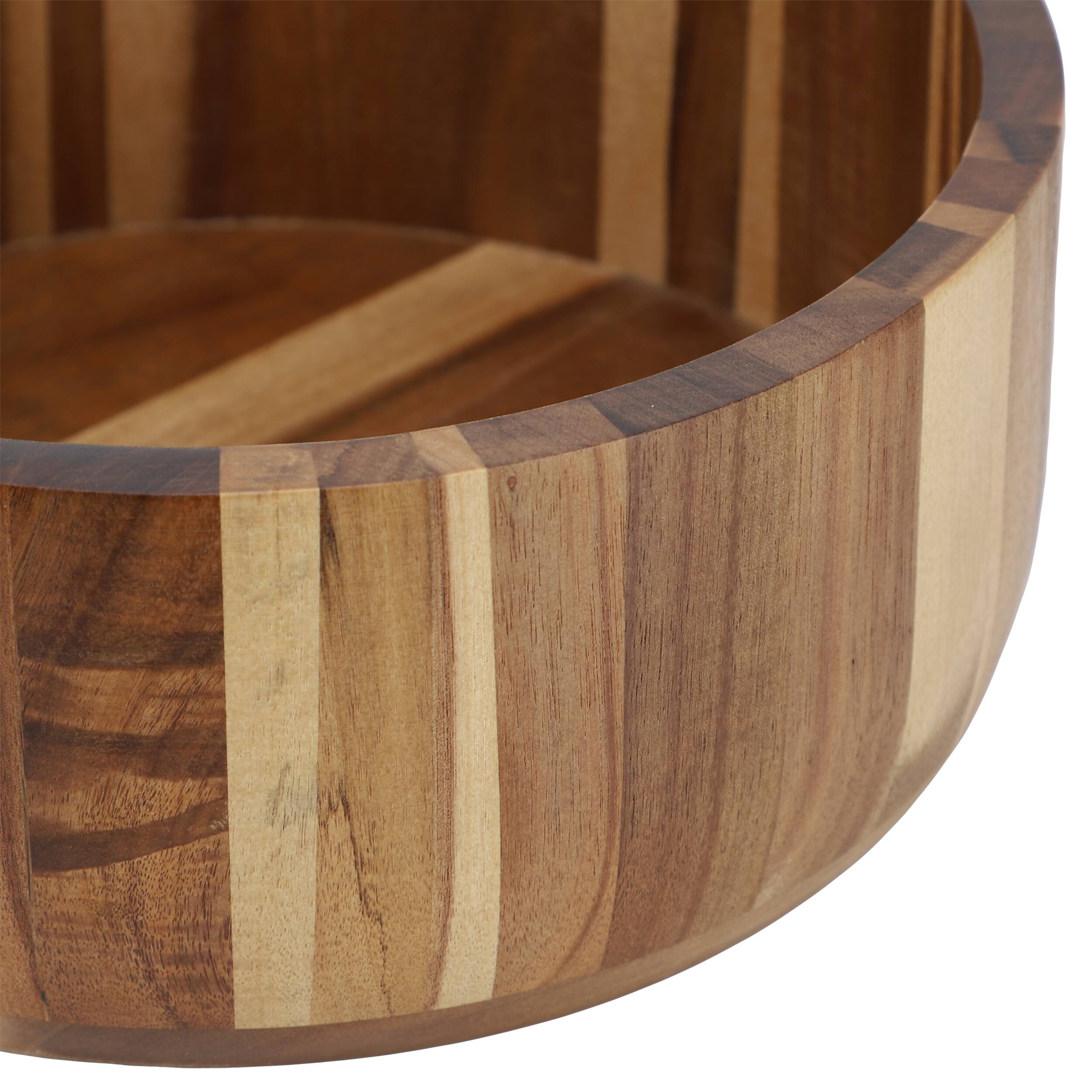 Alt View 4. MegaChef - MegaChef 10.5 Inch Large Acacia Wood Salad Bowl - Brown.