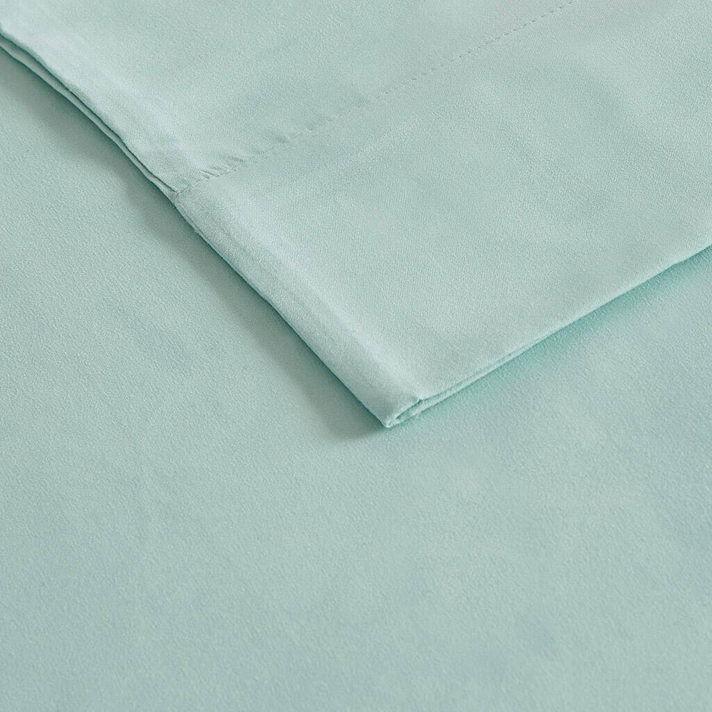 Alt View 5. Gracie Mills - Gracie Mills Hugo Deep Pocket Brushed Microfiber Sheet Set with 3M Moisture Wicking - Seafoam.