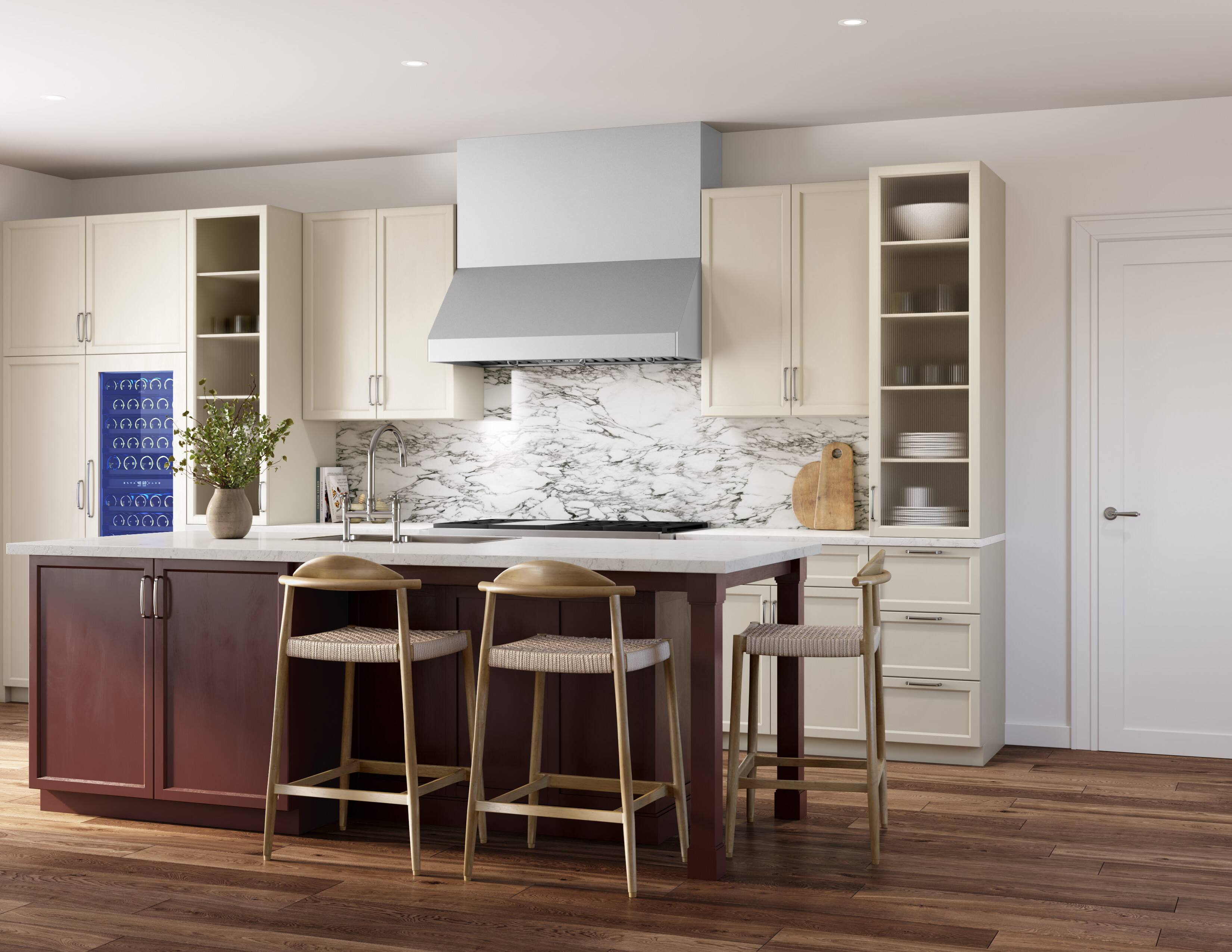 Alt View 18. Zephyr - Tempest II 30 in. 650 CFM Wall Mount Range Hood with LED Light - Stainless Steel.