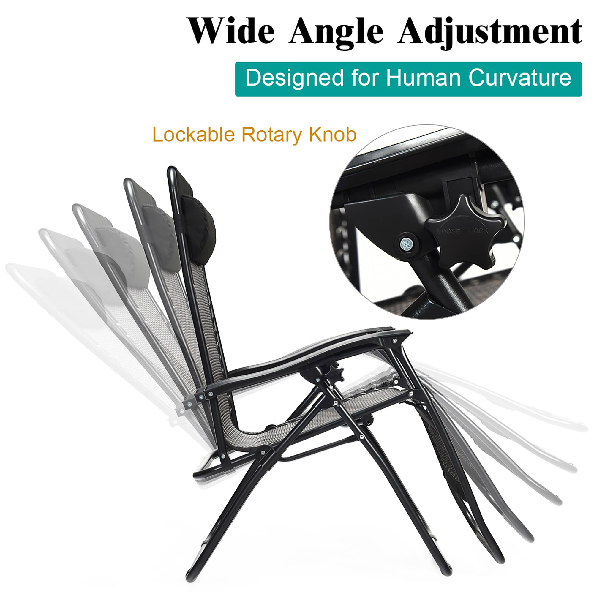 Wide Angle Adjustment, Designed for Human Curvature, Lockable Rotary Knob, LOOSE LOCK