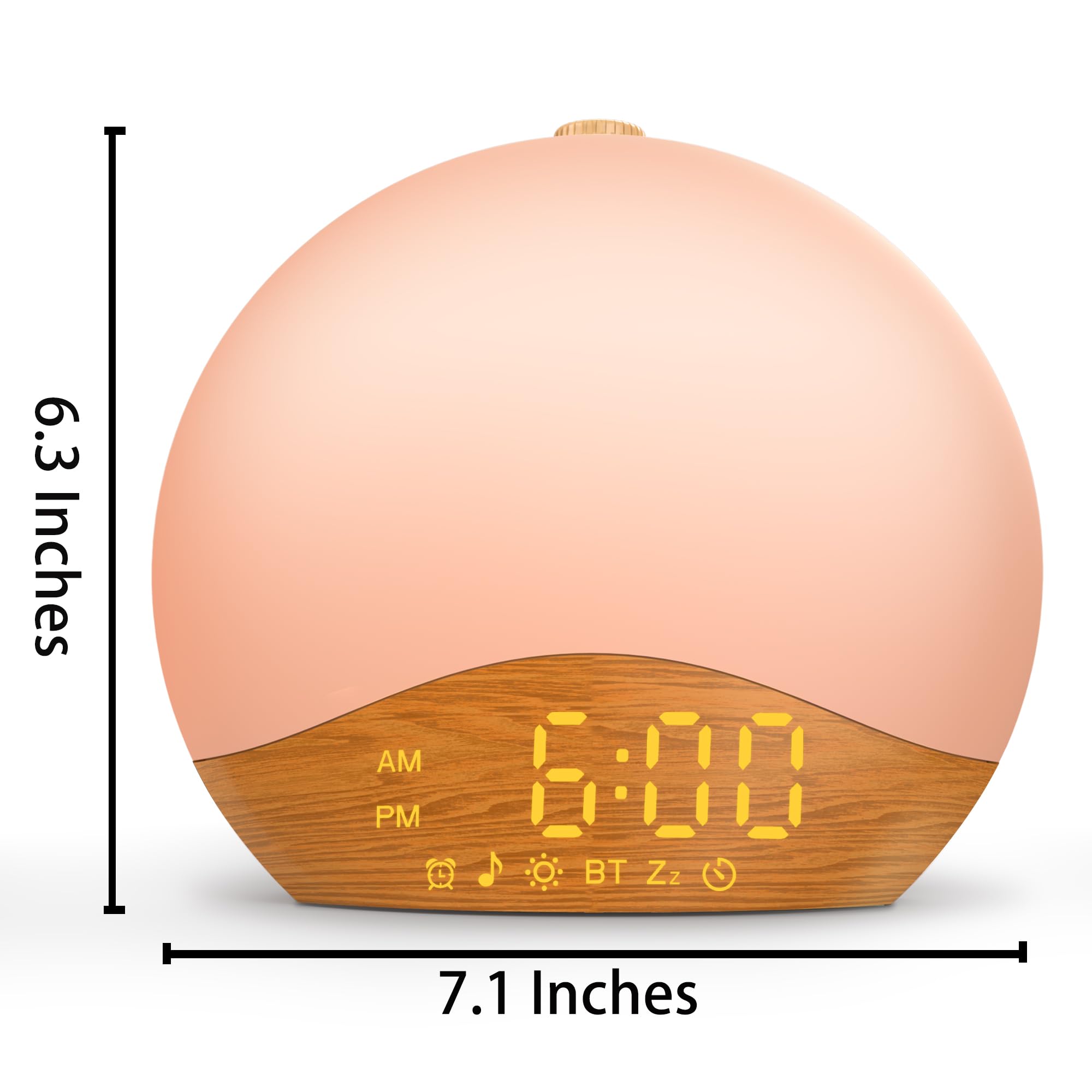 6.3 Inches  
AM PM  
BT Zz  
7.1 Inches