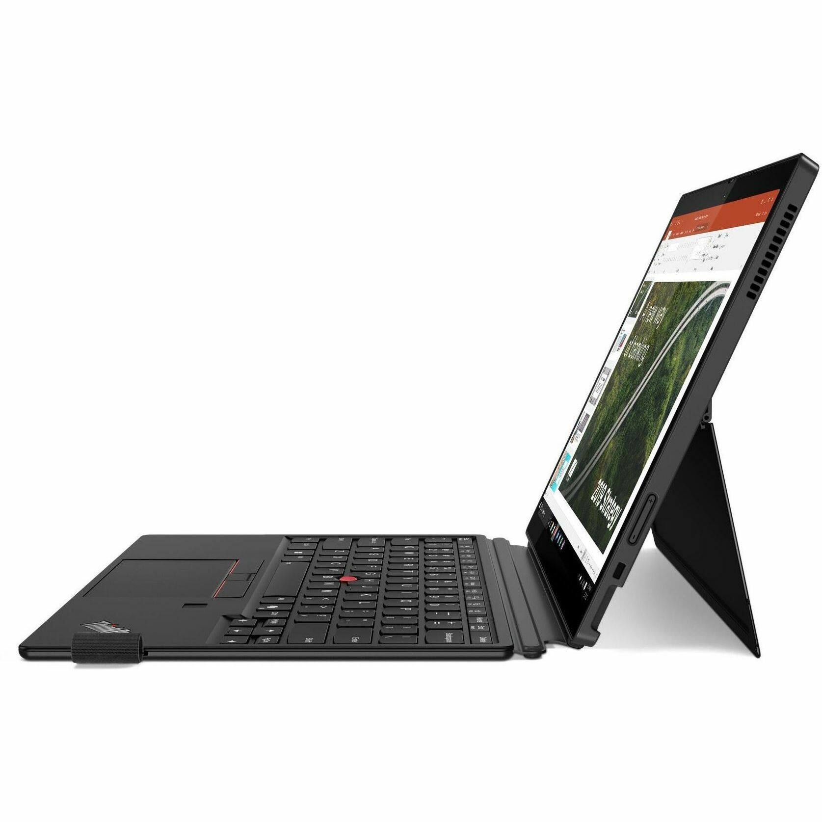 Alt View 2. Lenovo - Lenovo ThinkPad X12 Detachable Gen 2 21LK0037US 12.3" Touchscreen Detachable 2 in 1 Notebook - Full HD Plus - Intel Core - Black.