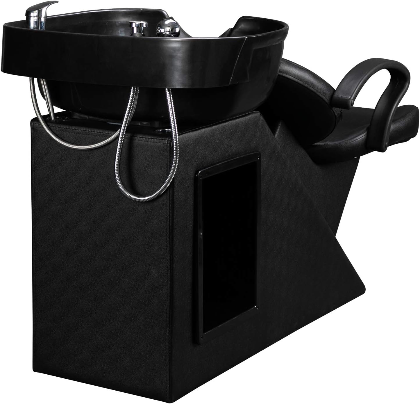 Back. Winado - Shampoo Bowl for Salon,Barber Backwash Chair Unit Station Hair Washing Equipment - Black.