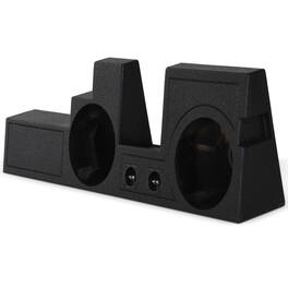 QPower - Q Power Dual 12" Ported Sub Enclosure for Ford F-250, F-350 Super Duty 2000-2016 - Charcoal Gray