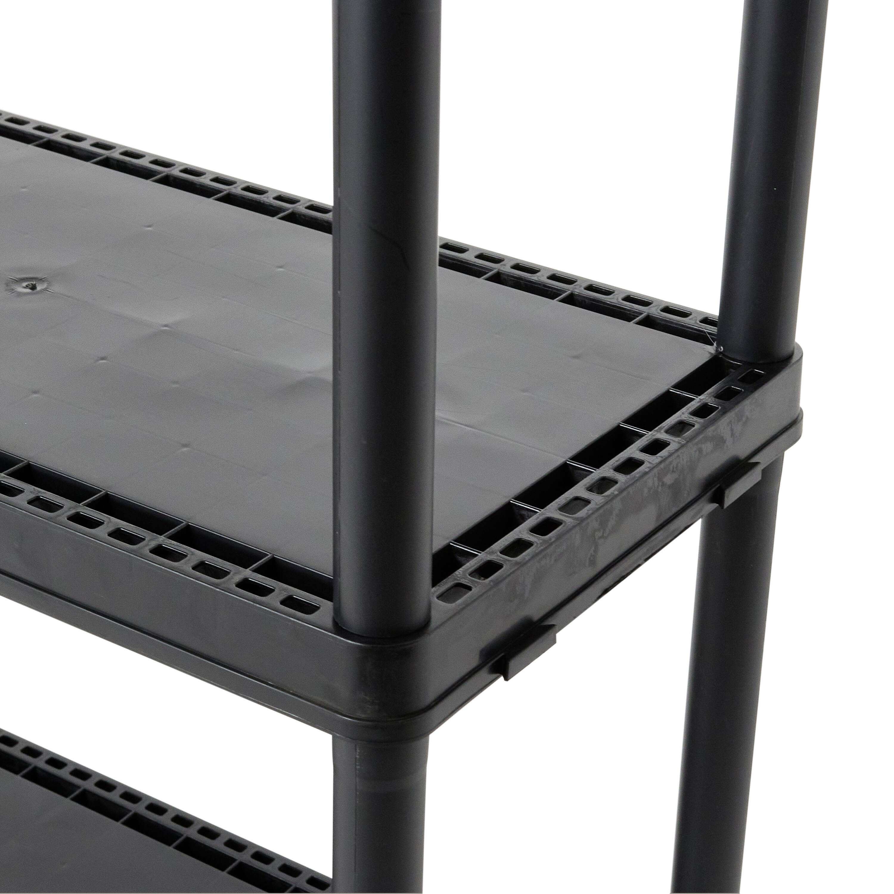 Alt View 8. Gracious Living - Gracious Living 3 Shelf Fixed Height Solid Light Duty Home Storage Unit, Black - 3 Shelf - Black.