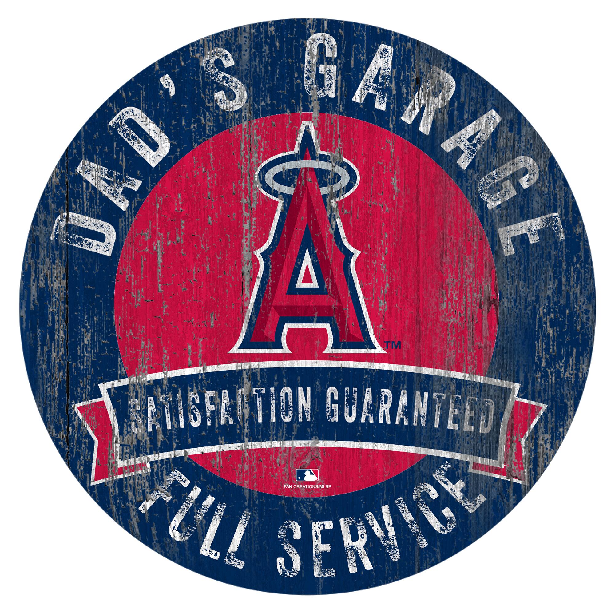 Los Angeles Angels 12" x 12" Dad's Garage Sign