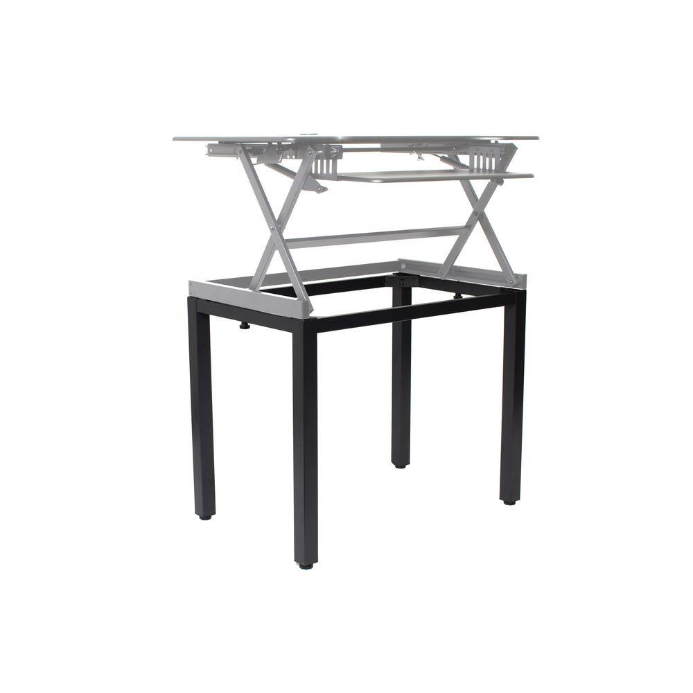 Angle. Rocelco - Standing Desk Legs - Home Office Sit Stand Up Workstation Floor Stand for DADR-40 and DADR-46 (R DADRB-FS) - Black.