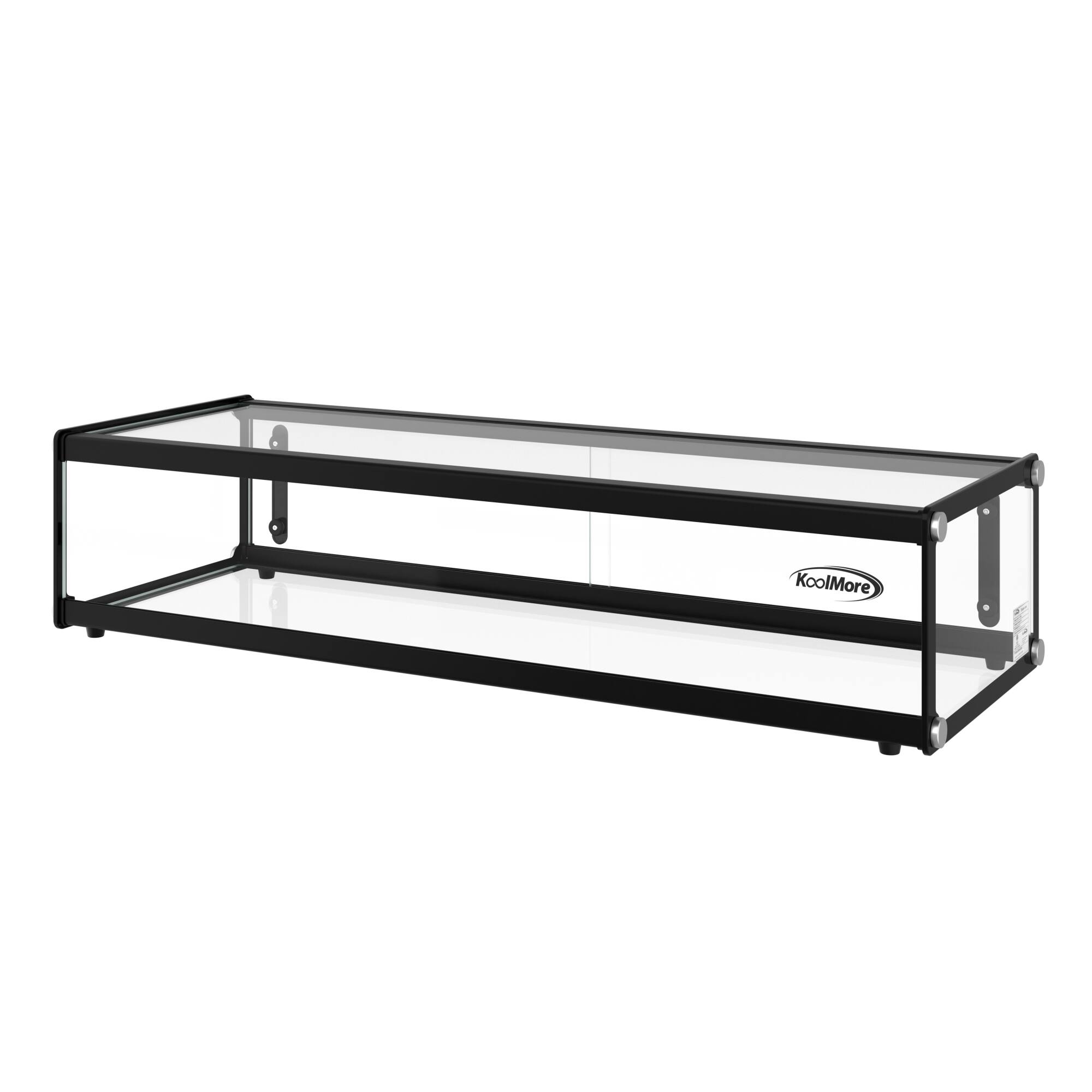 Alt View 5. Koolmore - 1.5 Cu Ft Slim  Flat Dry  Bakery Display Case with  Black Aluminum Accents KM-DC-17SBK - Black.