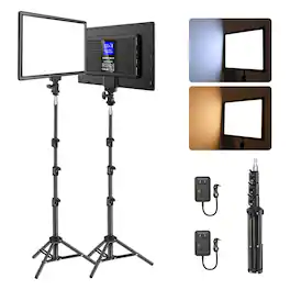 Neewer - Basics 2-Pack 13" LED Video Light Panels, Bi-Color CRI97+, w/ Stands, NL-192B