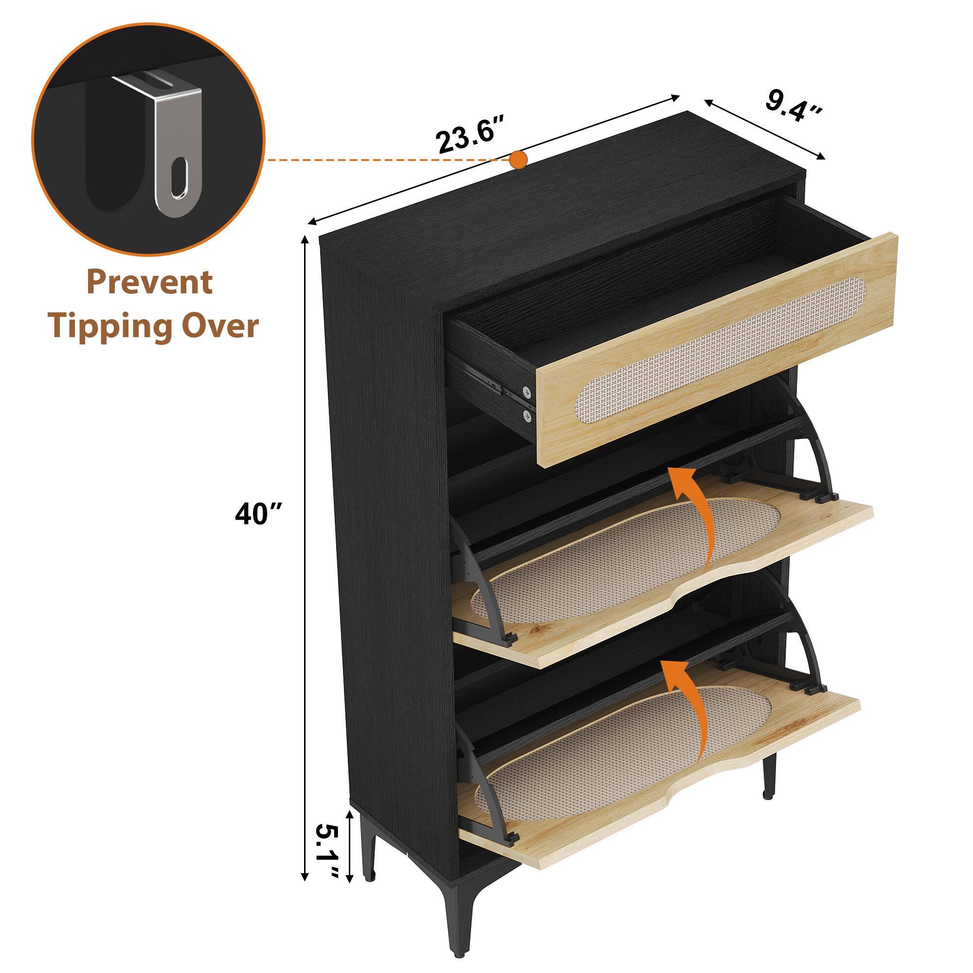 23.6" x 9.4"  
Prevent Tipping Over  
40"  
5.1"