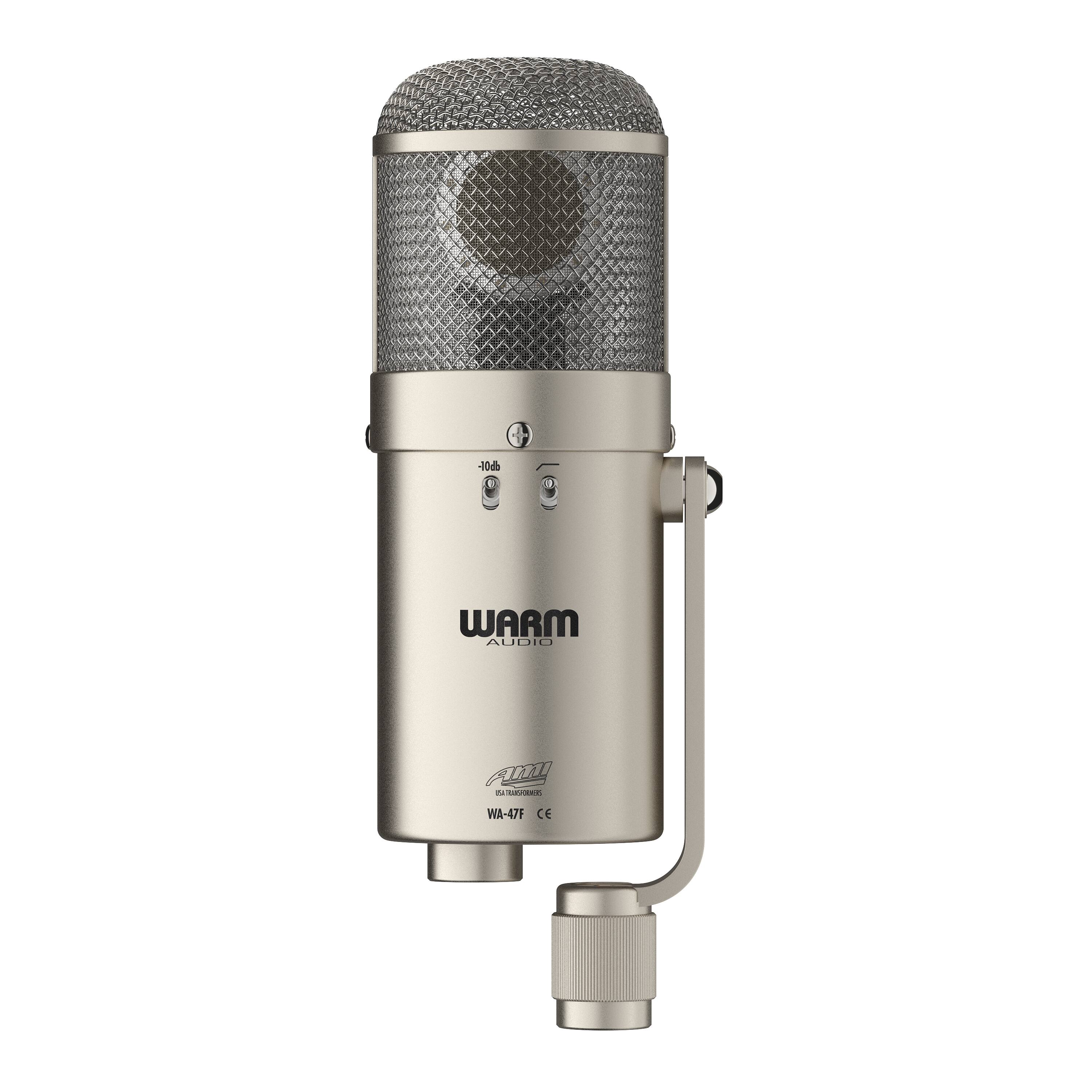 Alt View 11. Warm Audio - WA-47F Large Diaphragm FET Condenser Microphone - Silver.