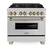 Front. ZLINE - 36 in. Wide 6 Burner Autograph 4.6 cu. ft. Legacy Freestanding Dual Fuel Range with Convection Oven w/ Bronze Accents - Stainless Steel/Champagne Bronze Accents.