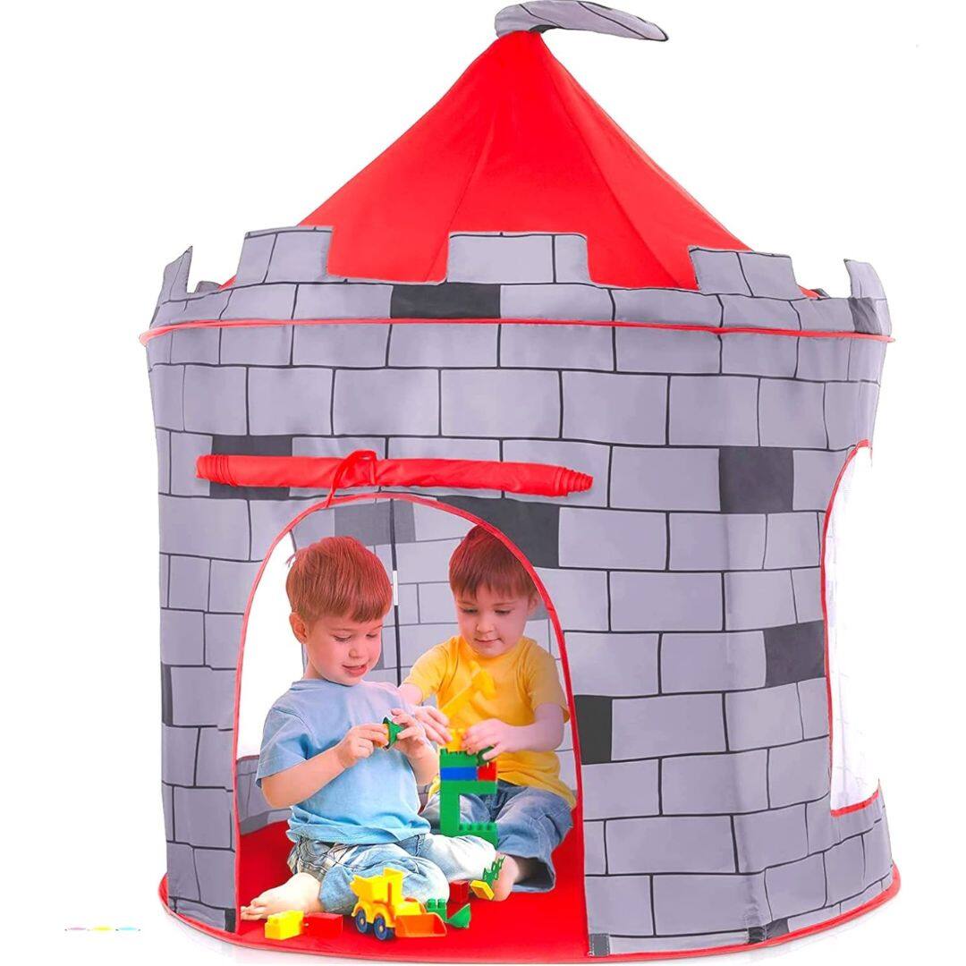 Play22 - Kids Play Tent Knight Castle Portable Fordable Camper Tent for Outdoor and Indoor Use - Multicolor