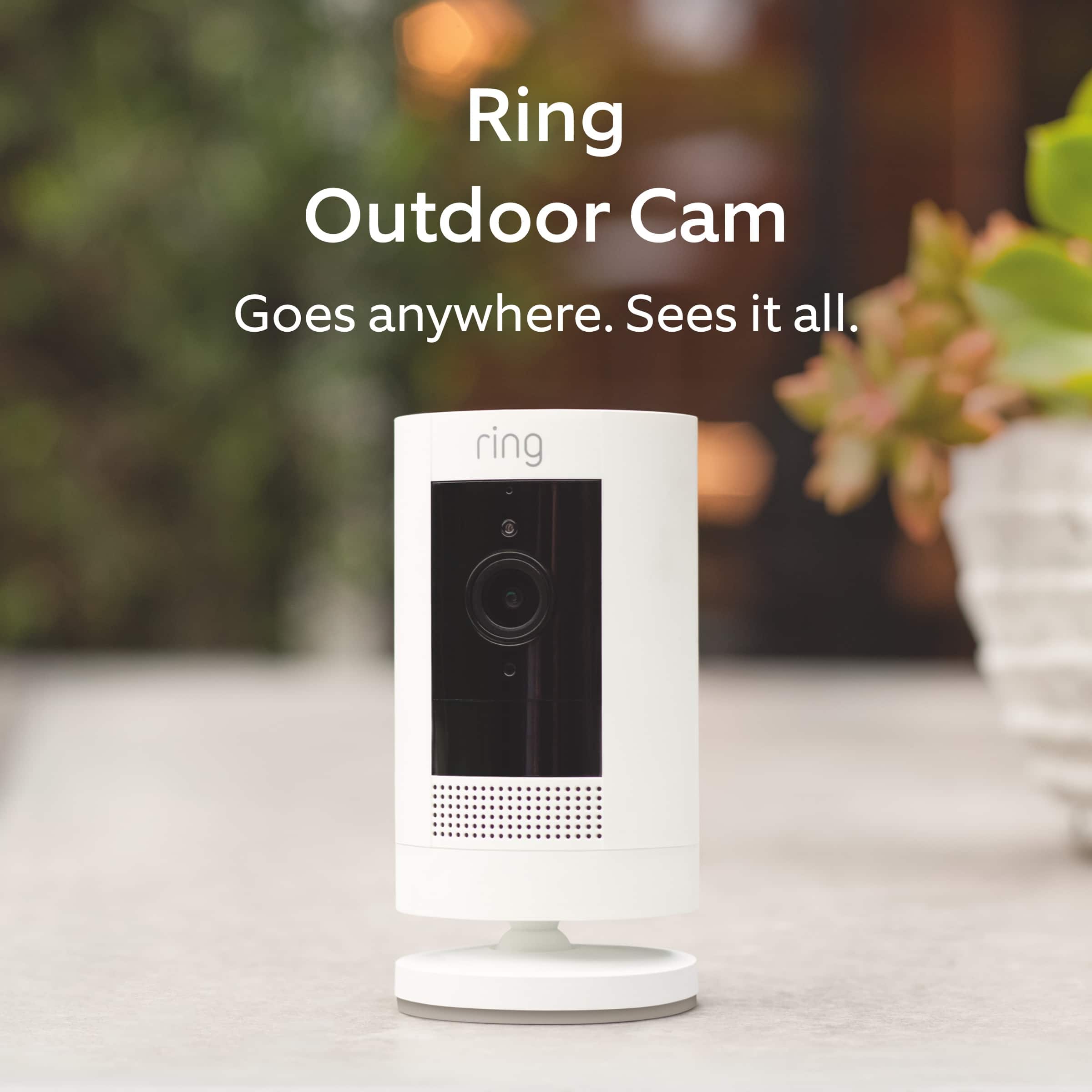 Ring Outdoor Cam: Goes anywhere. Sees it all.