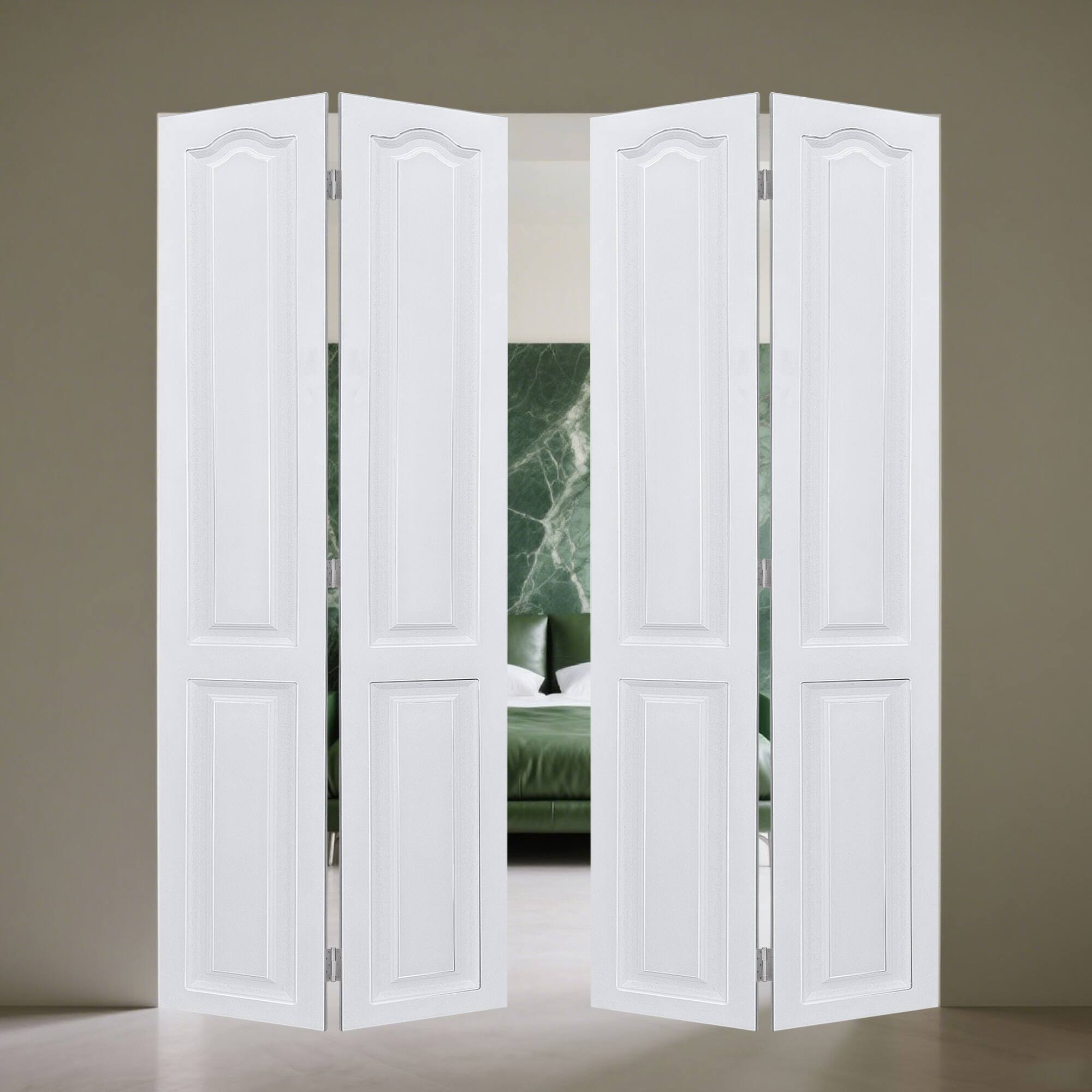 Alt View 2. Boyel Living - Milk White Interior Barn Door 30-in L x 0.75-in W x 79-in H with Matching Installation Hardware - Milk White.