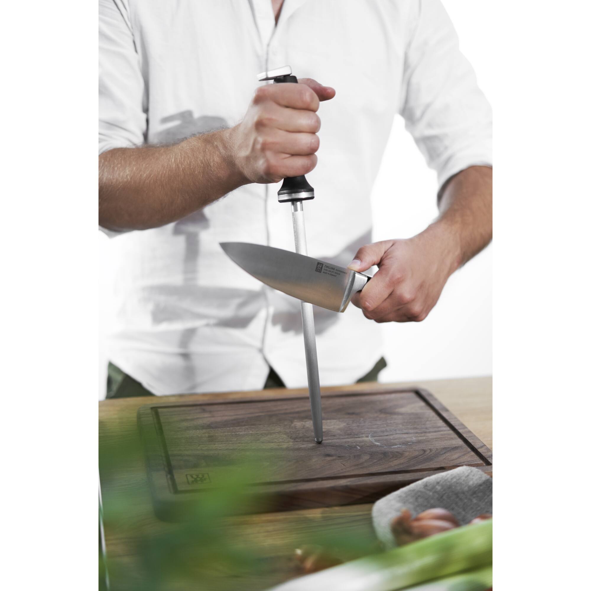 Alt View 2. ZWILLING - ZWILLING 10-inch Sharpening Steel - Stainless Steel.