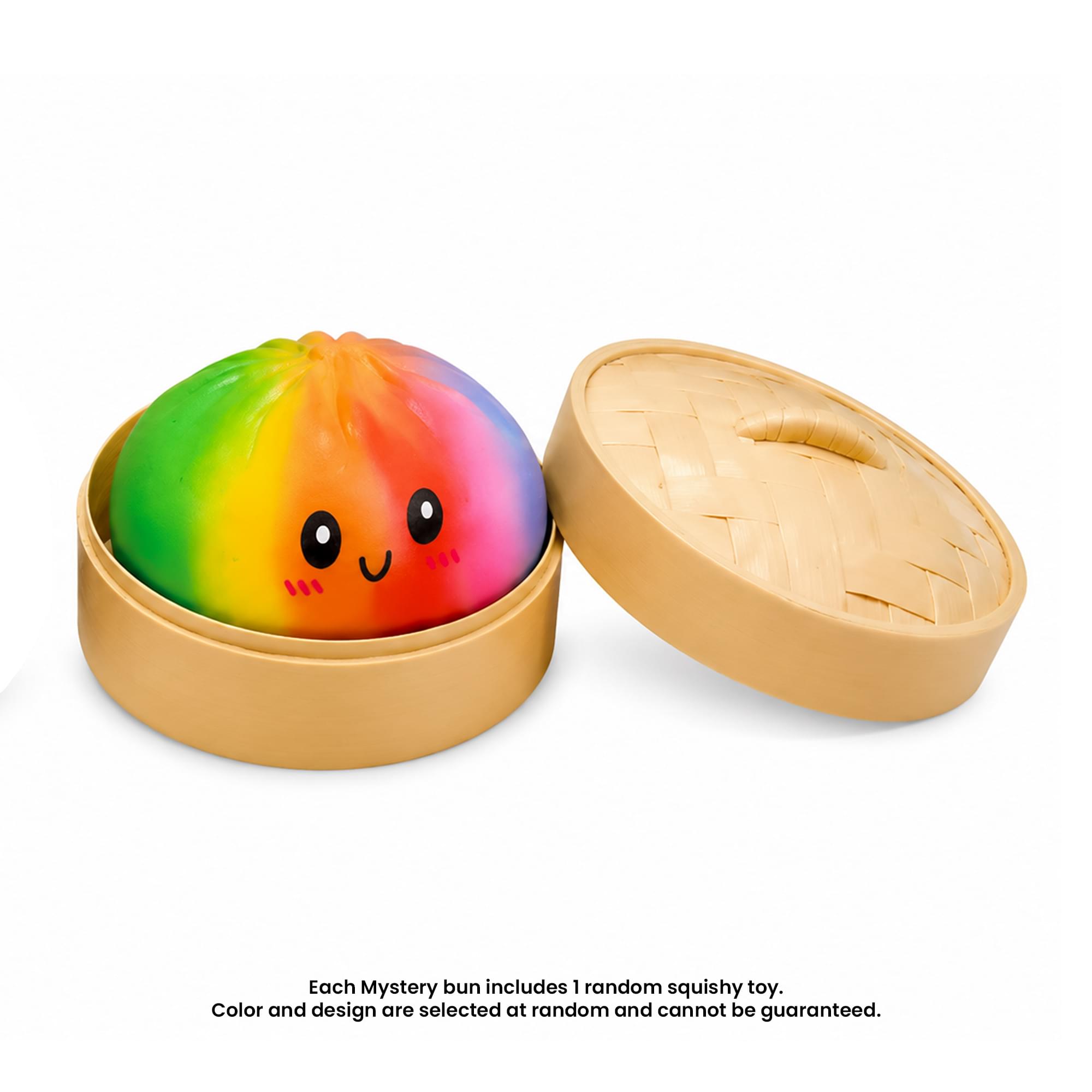 Each Mystery bun includes 1 random squishy toy. Color and design are selected at random and cannot be guaranteed.