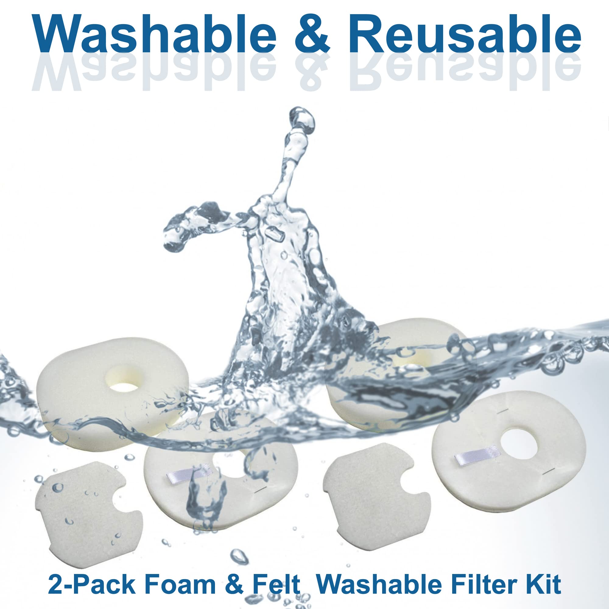 Washable & Reusable  
2-Pack Foam & Felt Washable Filter Kit