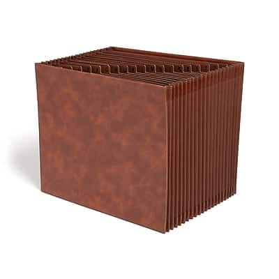 Smead - Tuff Box Bottom Heavy Duty Reinforced Faux Leather Accordion File, Alphabetical Index, 21 Pocket, Letter - Brown price history on PriceWatchPro